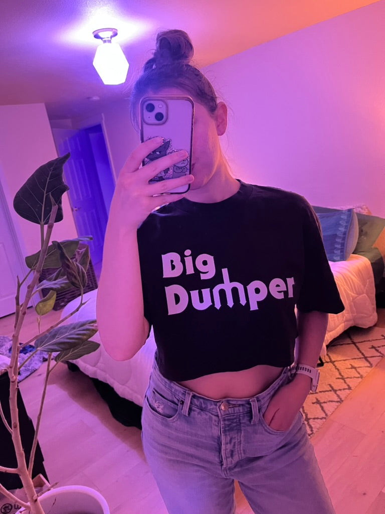 Big Dumper Women's Retro Crop Top (Vintage Black)