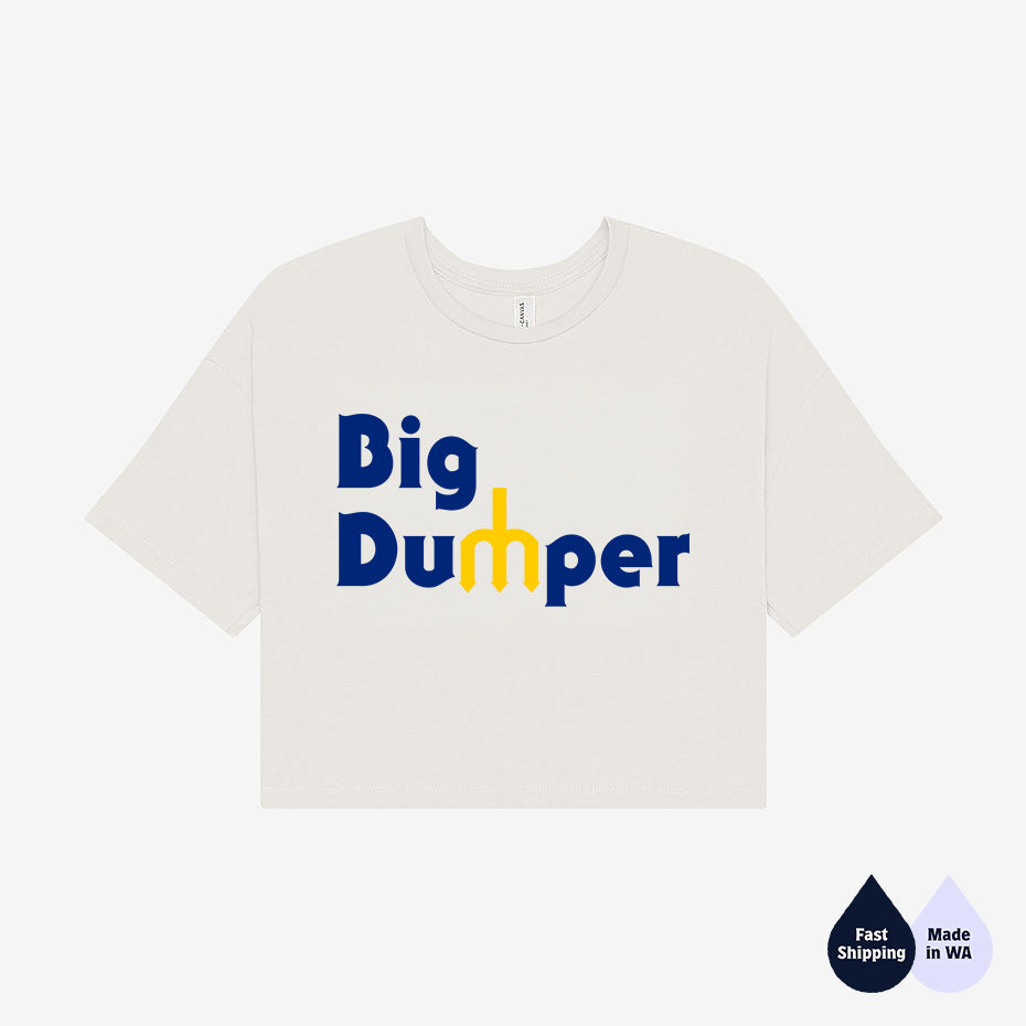 Big Dumper Women's Retro Crop Top (Vintage White)