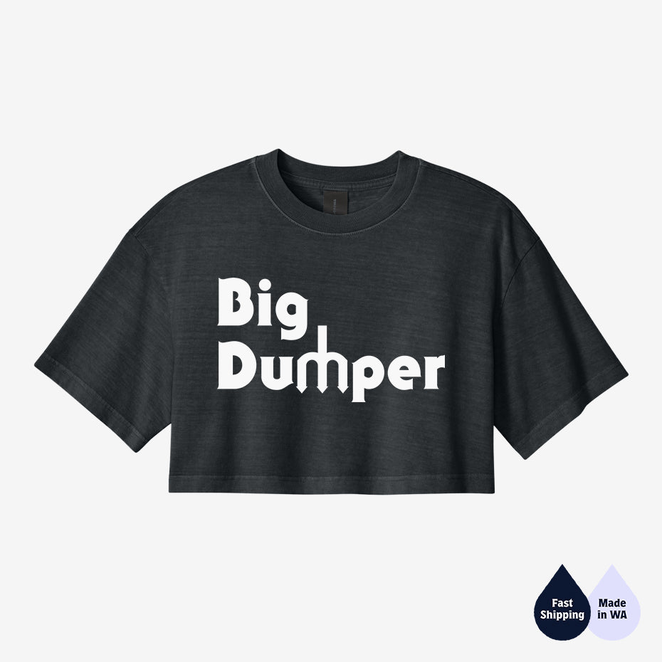 Big Dumper Women's Retro Crop Top (Vintage Black)